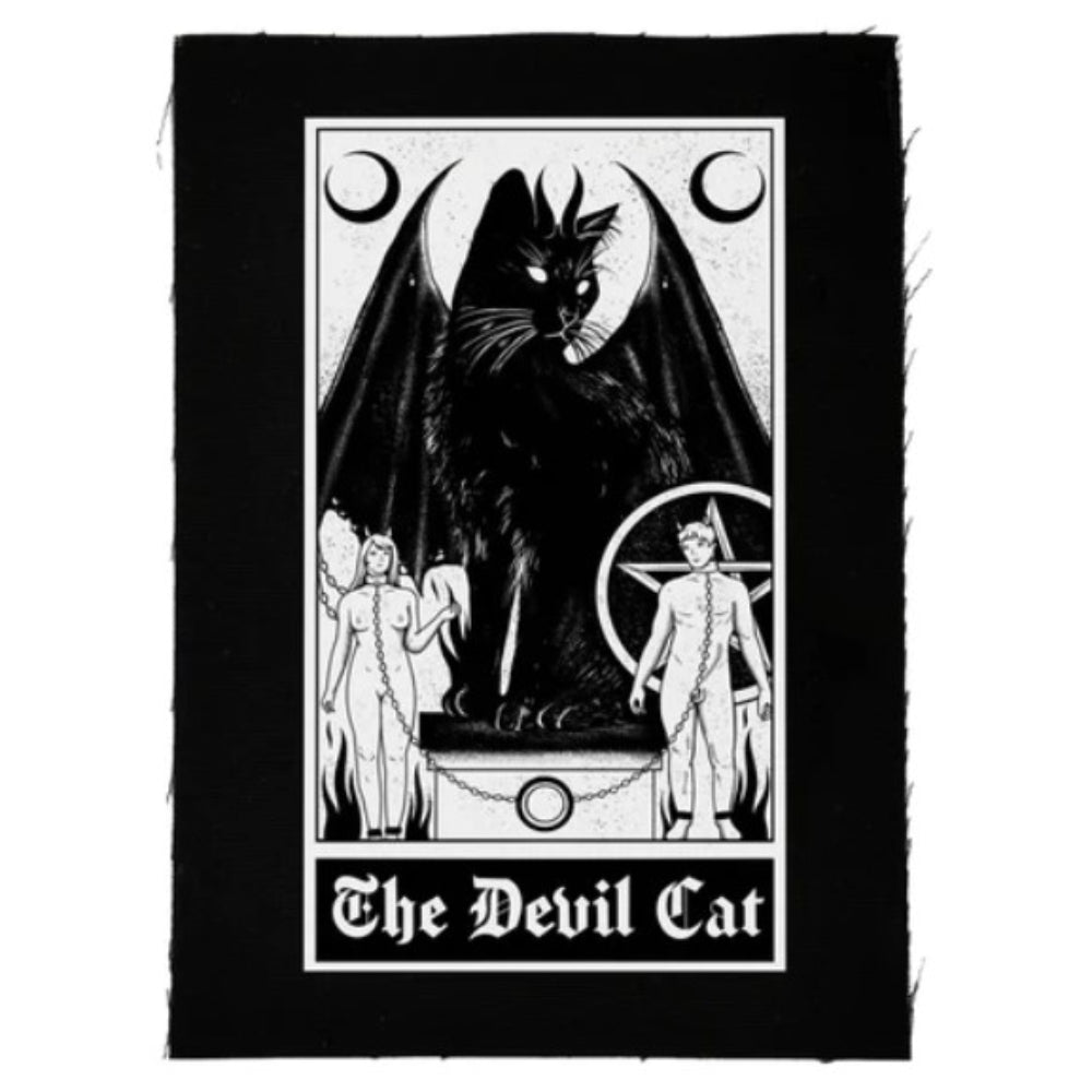 Winged Cat Devil Tarot Cloth Patch Bric-A-Brac Too Fast   