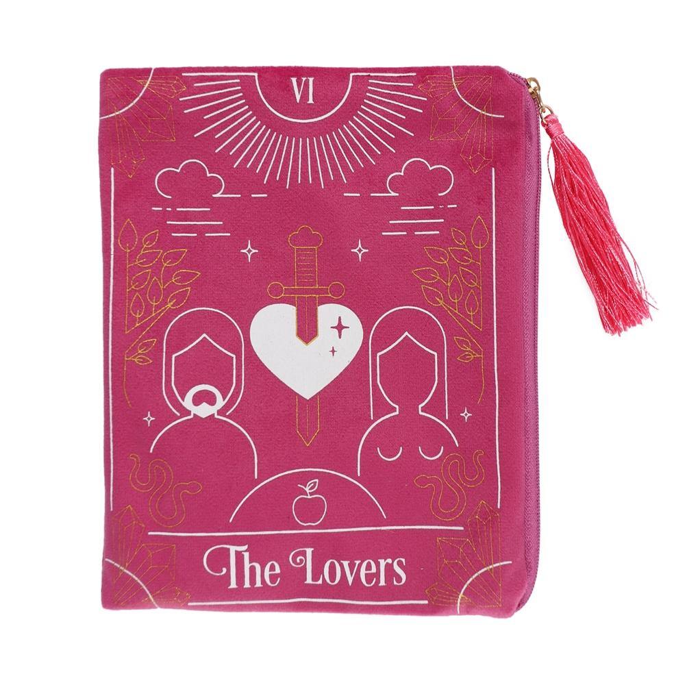 The Lovers Pink Velvet Zippered Bag Home Decor Starlinks Gifts   