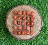 Red Jasper Futhark Rune Set