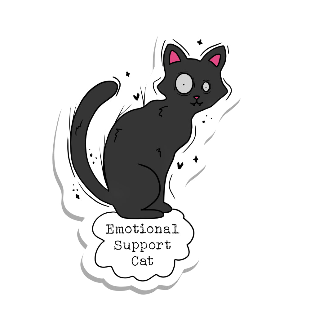 Emotional Support Cat Vinyl Sticker