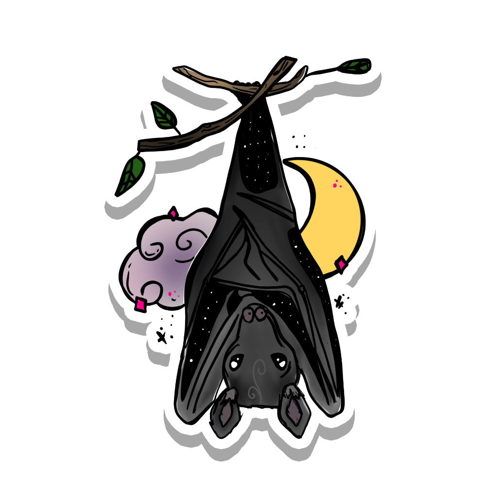 Hanging Bat Vinyl Sticker