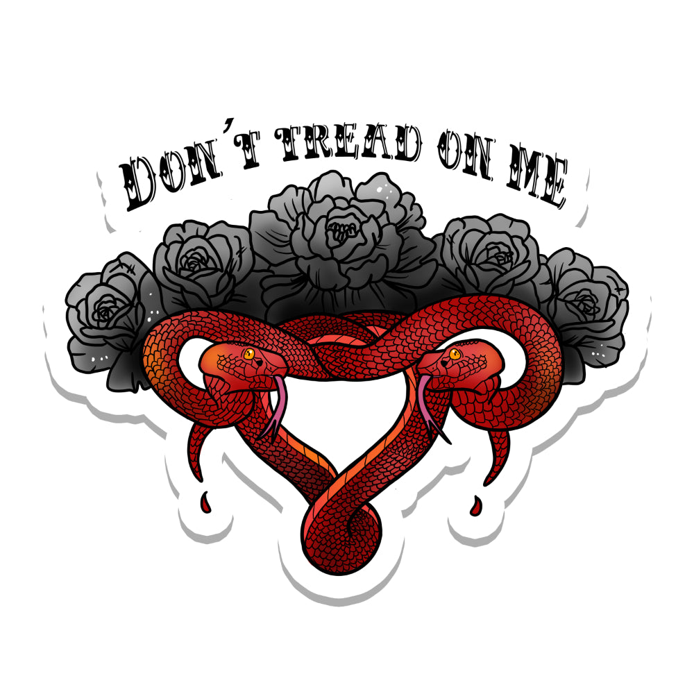 Don't Tread on Me Witchy Feminist Vinyl Sticker Sticker Rebel and Siren   