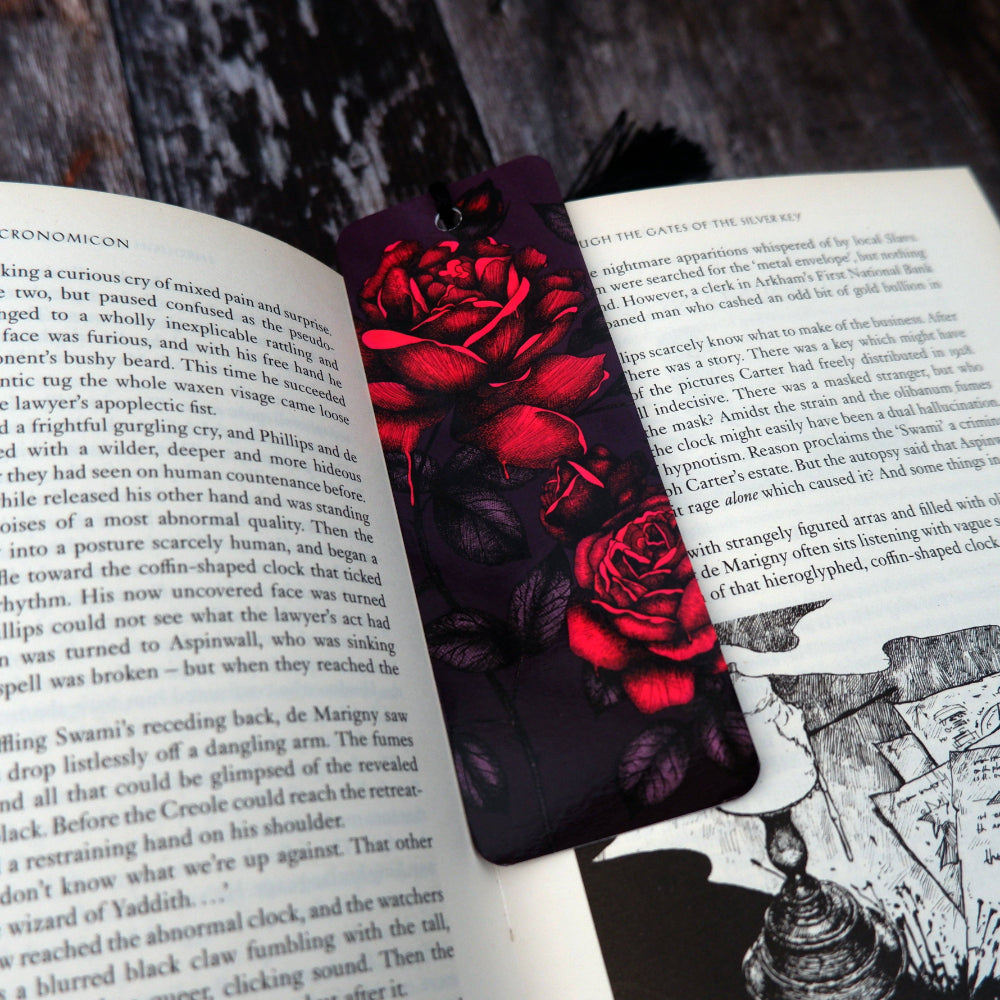 Bleeding Roses Bookmark Stationery Print is Dead   
