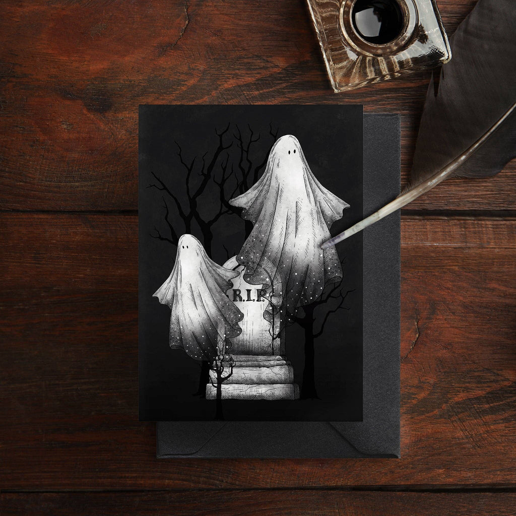 Ghost Duo - Greeting Card (Glossy) Stationery Print is Dead   