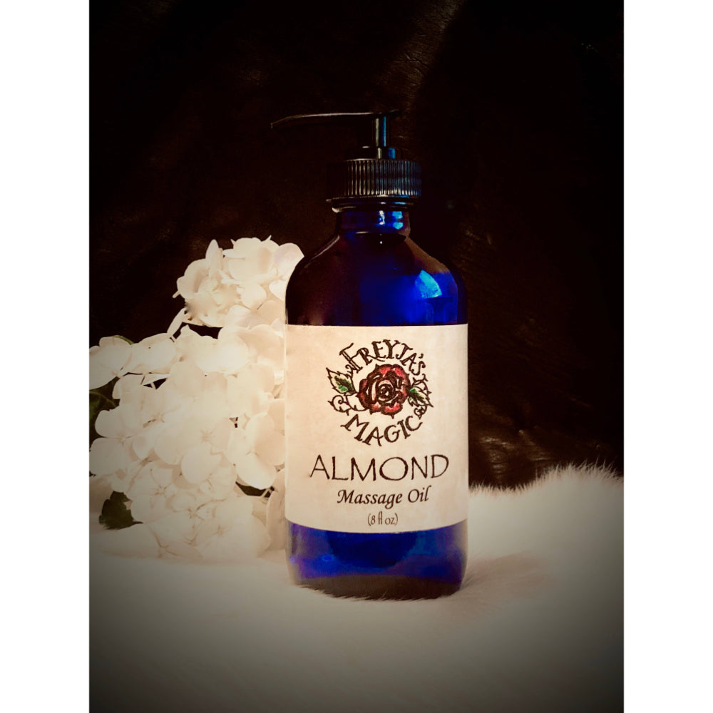 Sweet Almond Massage and Body Oil Self Care Freyja's Magic   