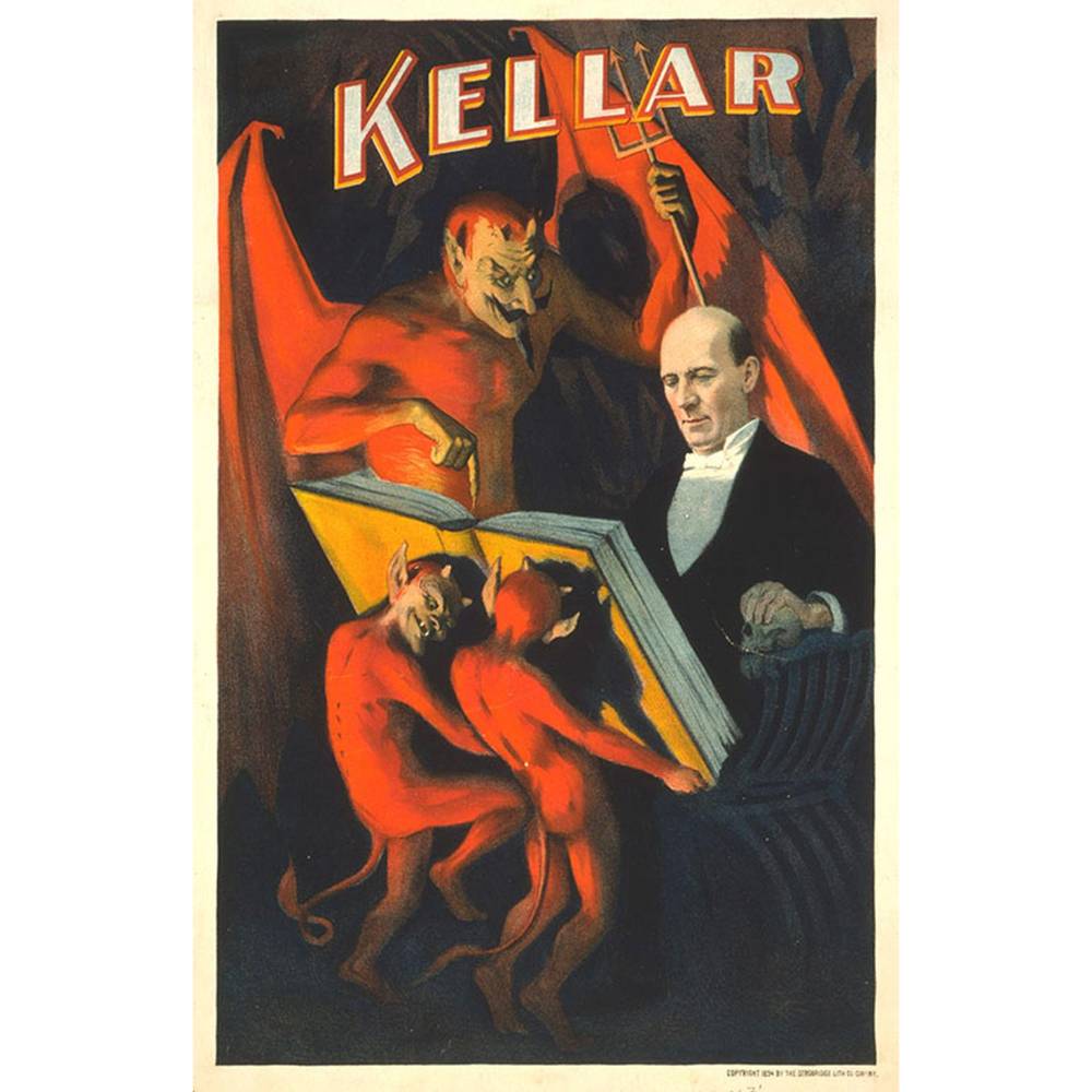 Harry Kellar With Demons Poster Home Decor Poster Scene   